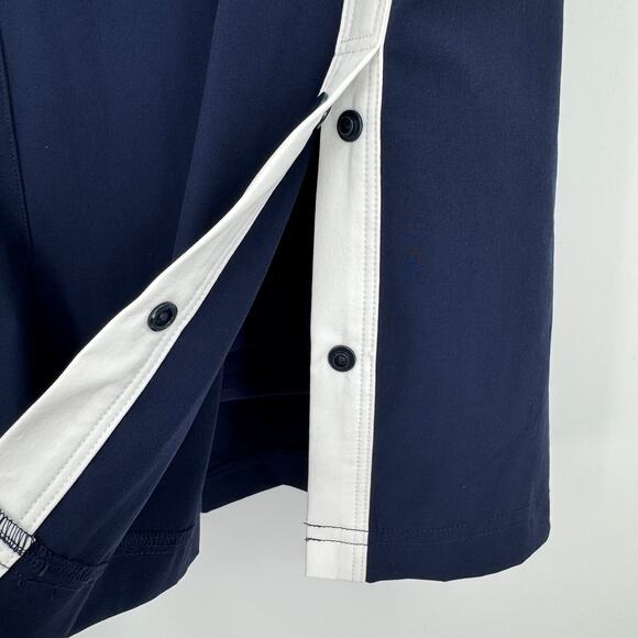 Halara shorts women's large snap high waisted color block active blue white - Picture 3 of 10